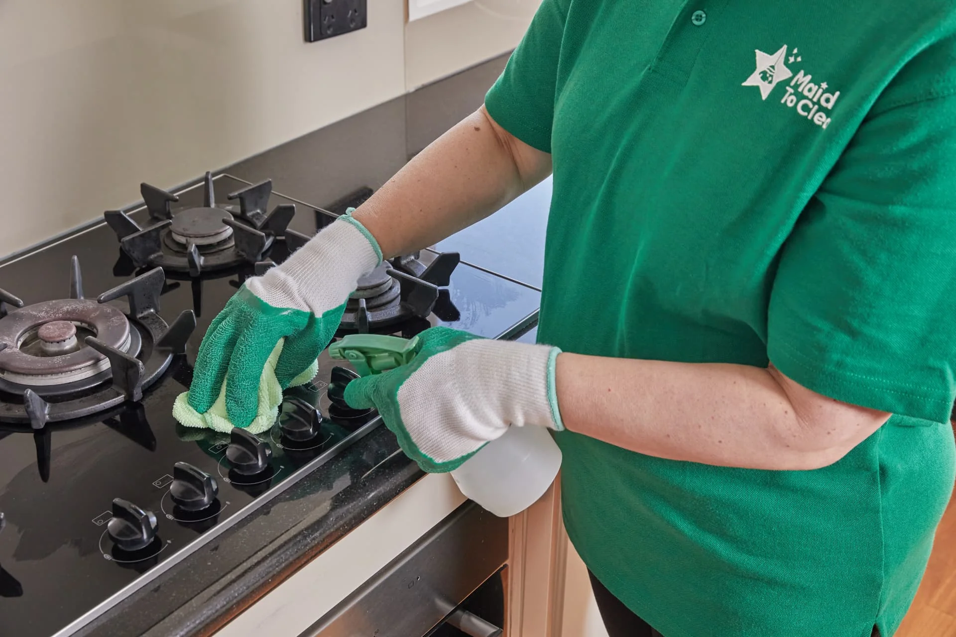 Maid to Clean commercial cleaning team at work